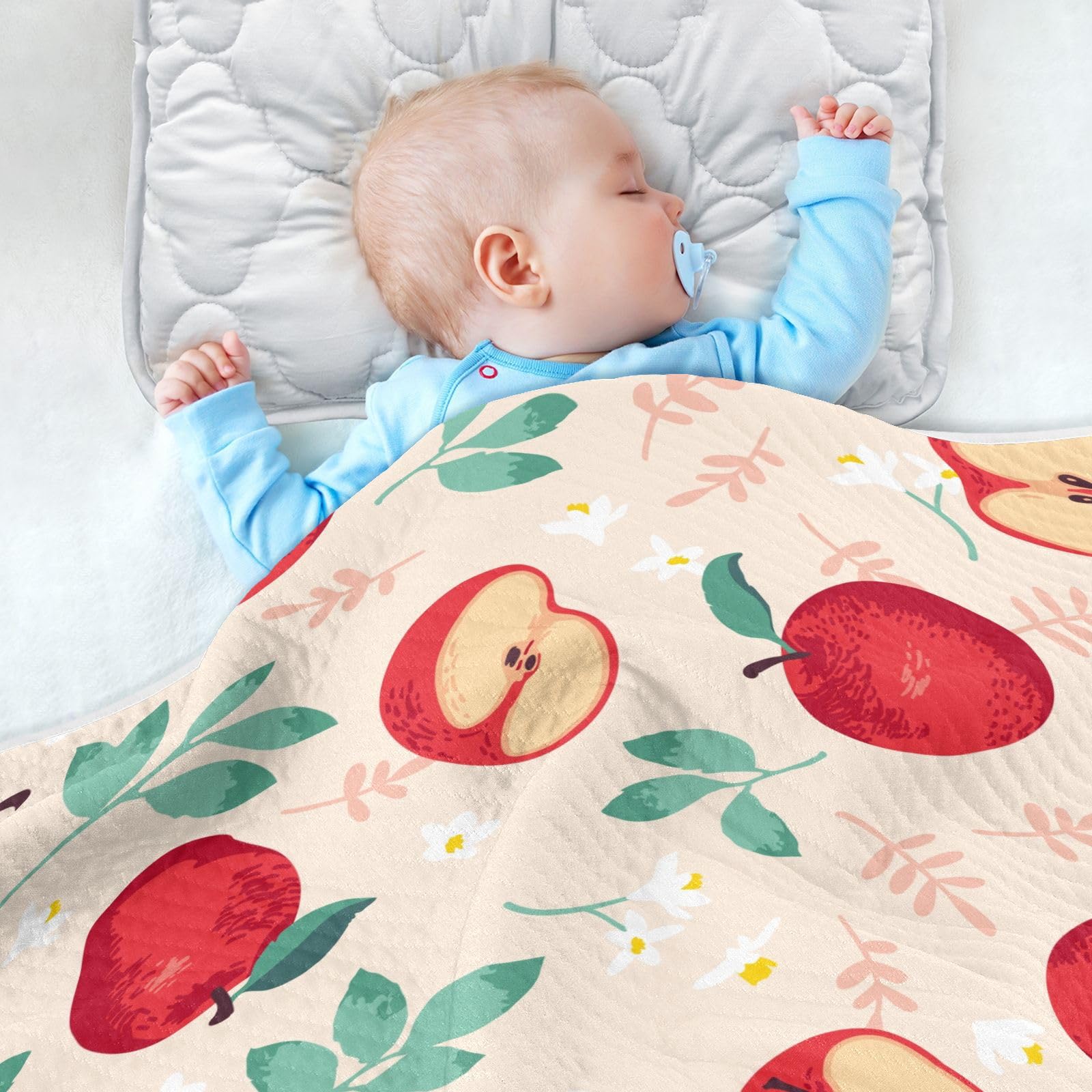 KICPOAY multi-use baby blanket as burp cloth and cover option.