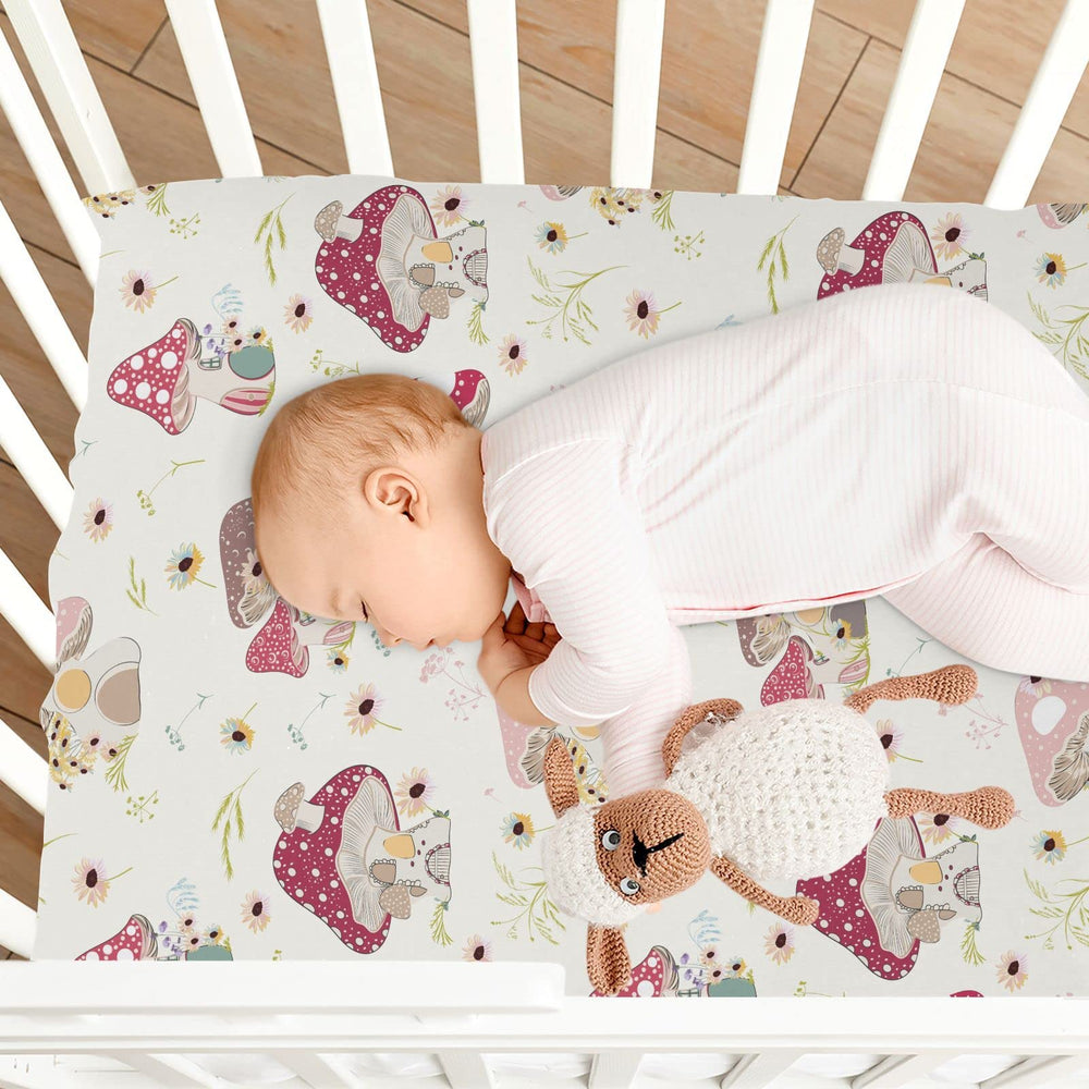 KICPOAY mushroom-daisy pattern adds warm, inviting look to nursery spaces