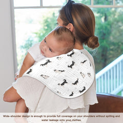 KICPOAY Husky-pattern burp cloths, ideal for feeding and drool protection.