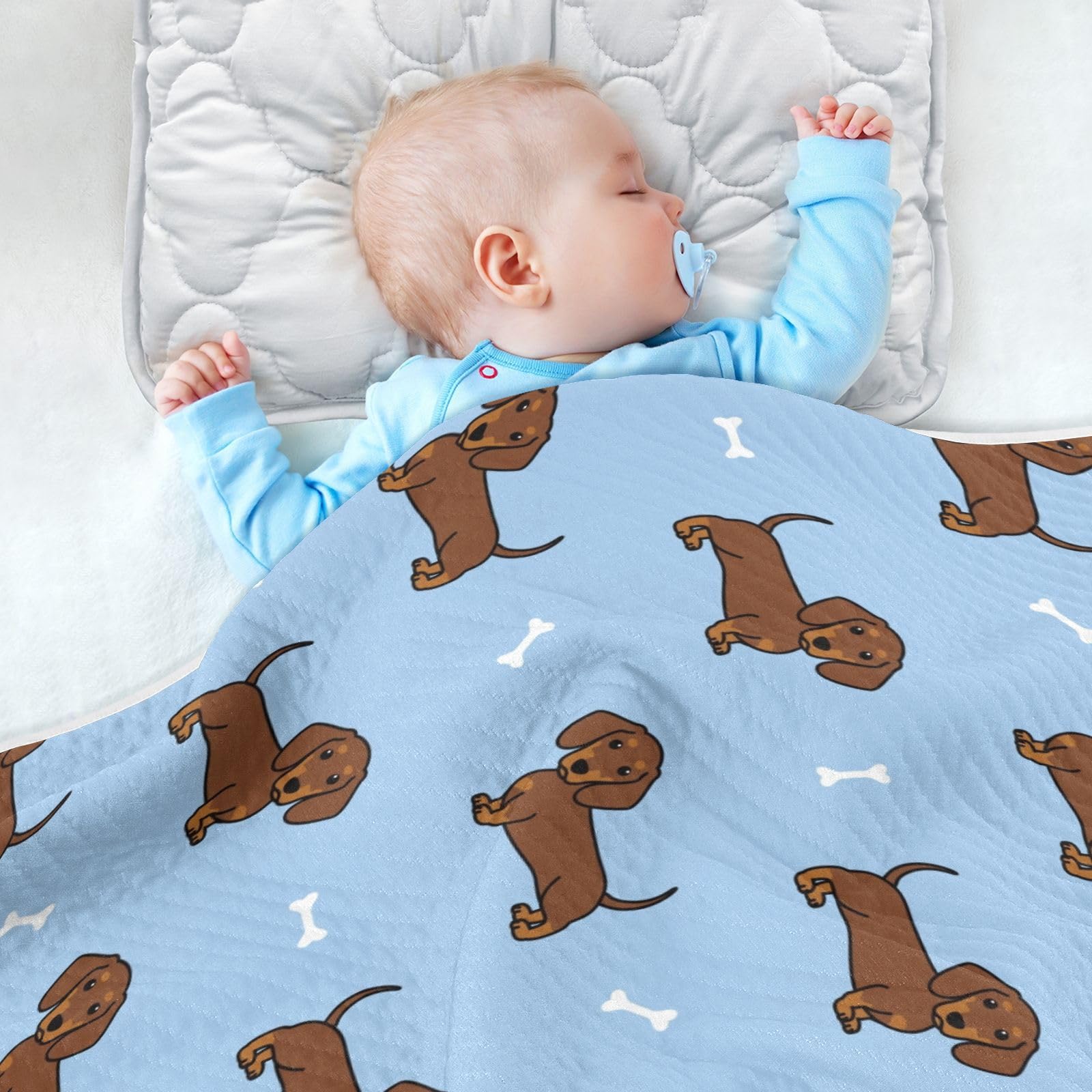 KICPOAY muslin cotton blend fabric close-up highlights soft, breathable texture.