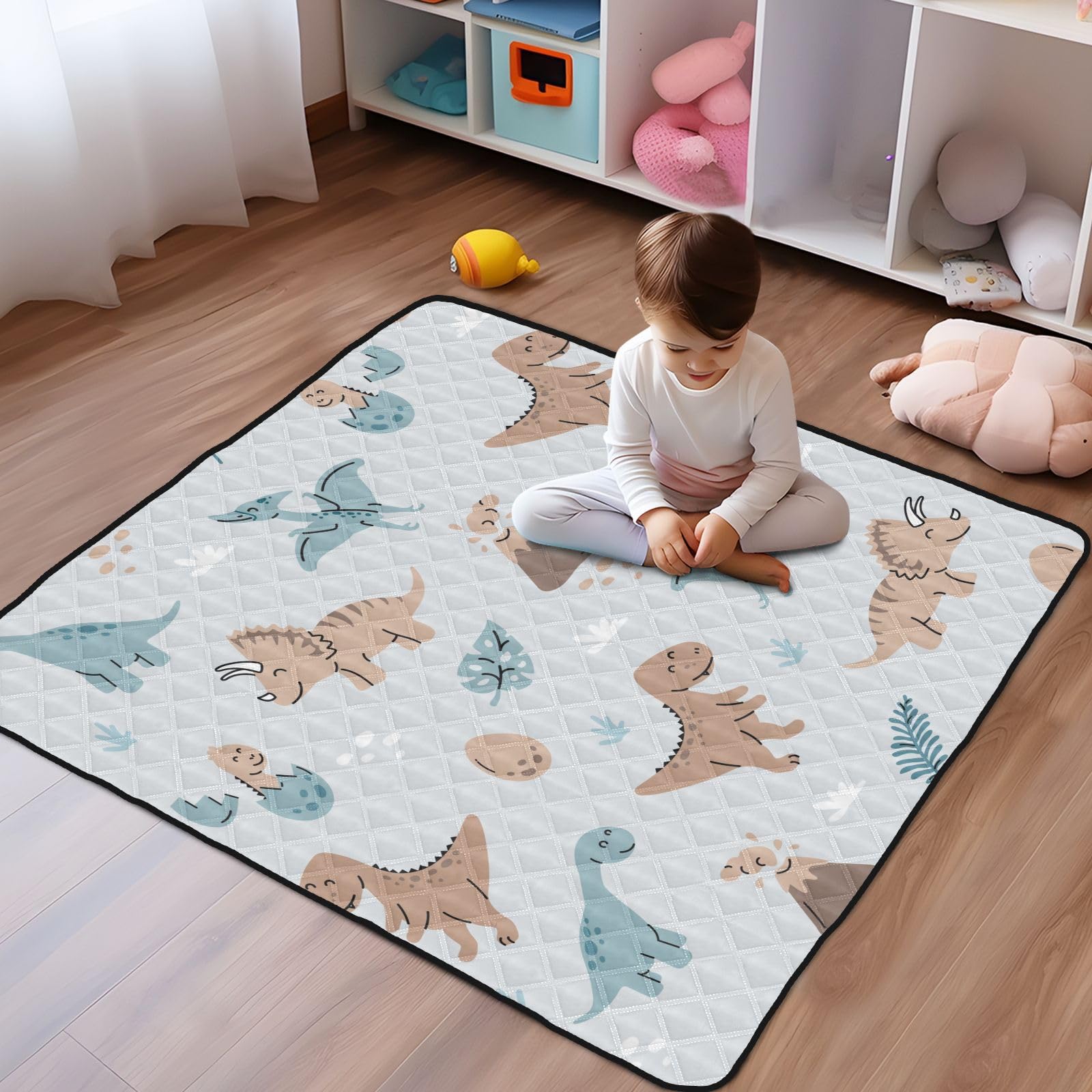 KICPOAY non-slip bottom keeps mat steady on floors.
