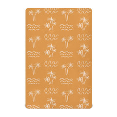 KICPOAY palm tree crib sheet with ocean waves creates a cozy sleep surface