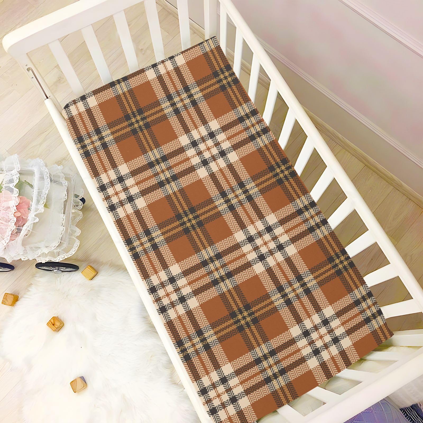 KICPOAY 52x28 inch sheets fit standard playard and crib mattresses.