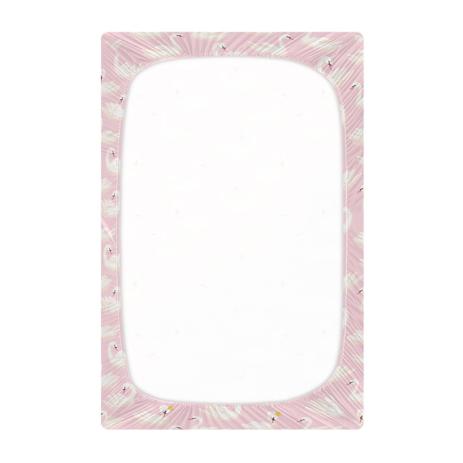 KICPOAY playard 39x27 fitted sheet on mattress demonstrates proper fit.