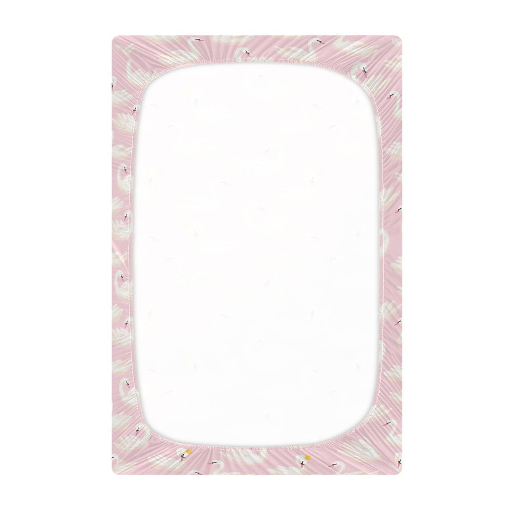 KICPOAY playard 39x27 fitted sheet on mattress demonstrates proper fit.
