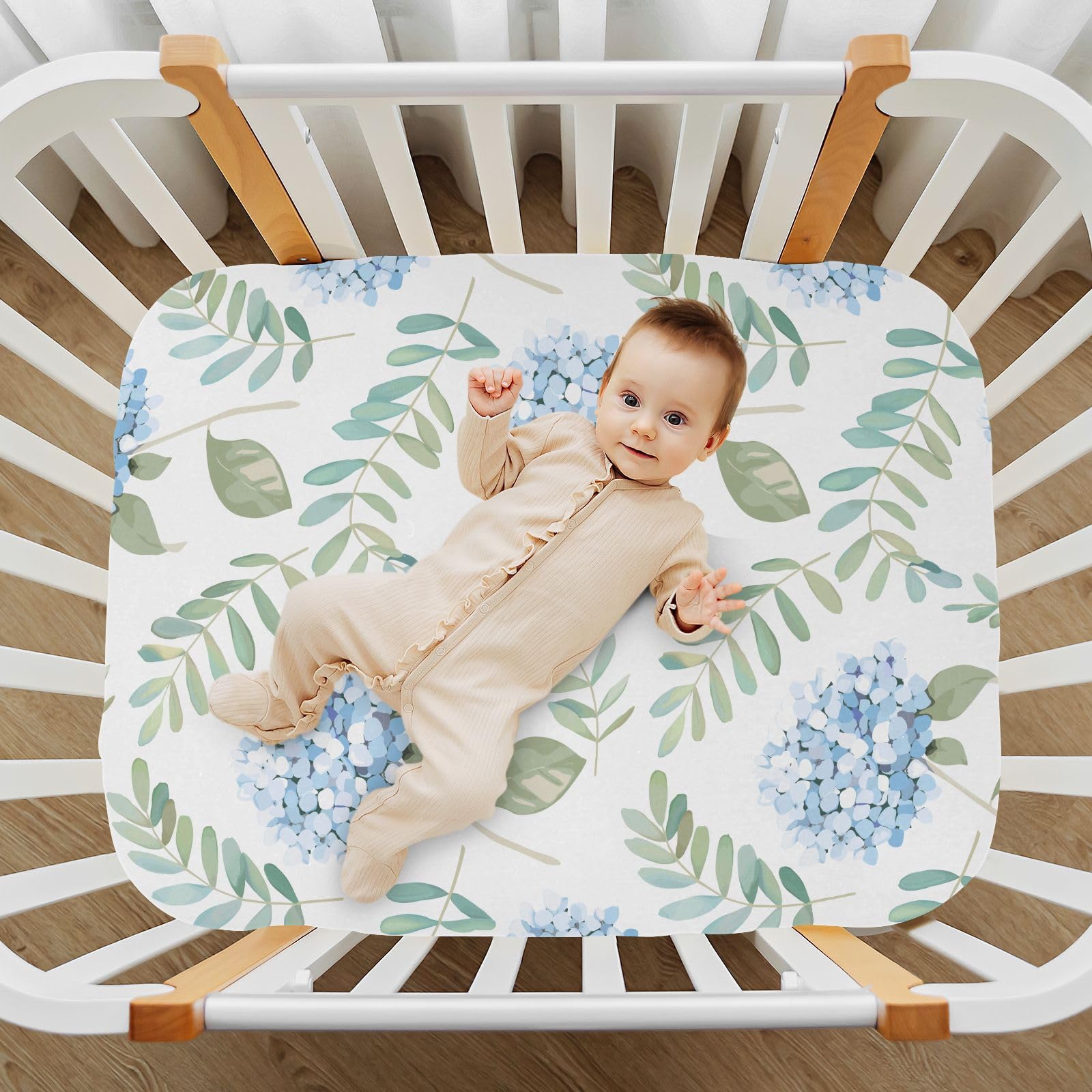 KICPOAY playard sheet 39x27 features secure elastic fit for safe, stable placement