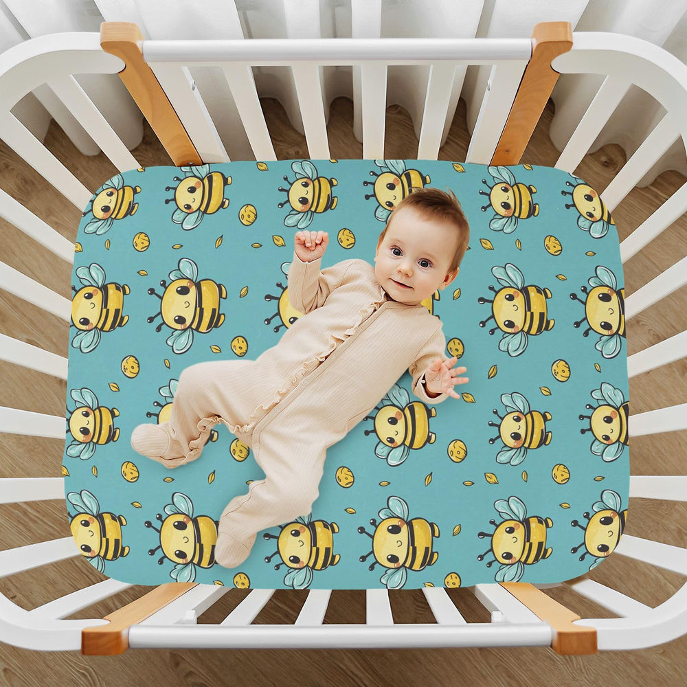 KICPOAY playard sheet in soft stretch fabric for quick changes
