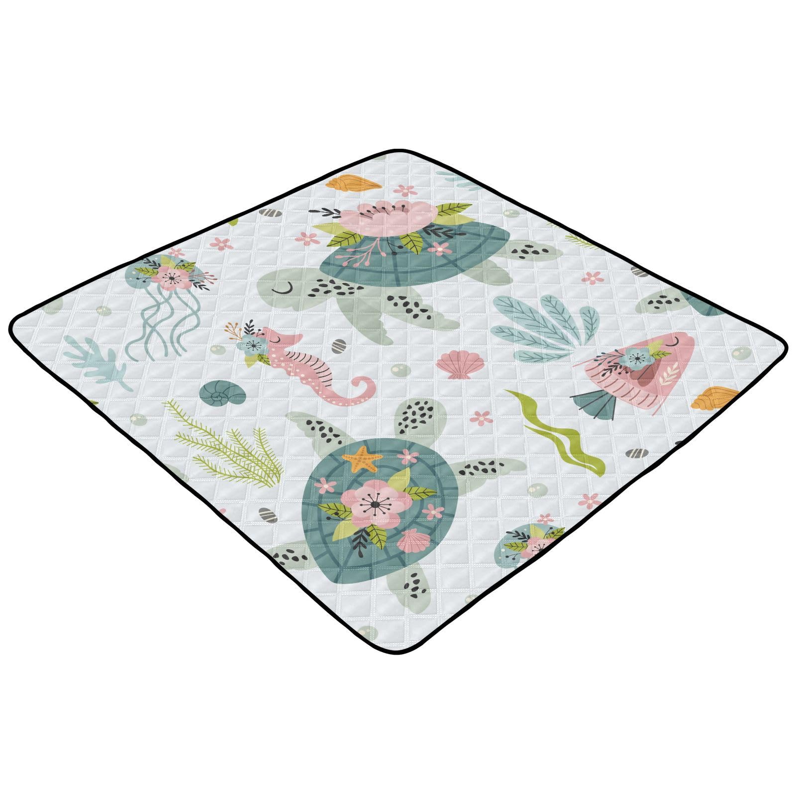 KICPOAY baby play mat close-up of non-slip bottom for stable play