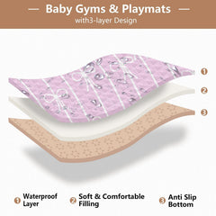 KICPOAY soft cotton inner layer cushions tummy time and play.