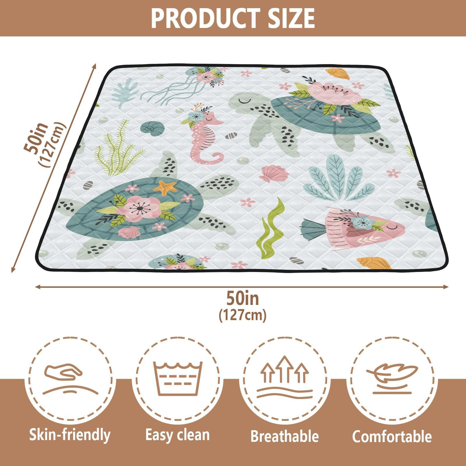 KICPOAY cushioned center detail showing soft support for tummy time