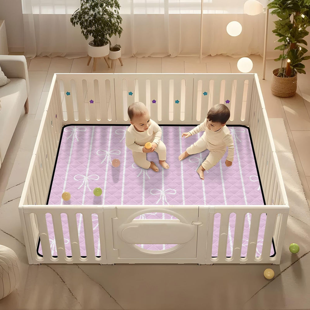 KICPOAY spacious 50x50 play area supports rolling, crawling, and exploration.