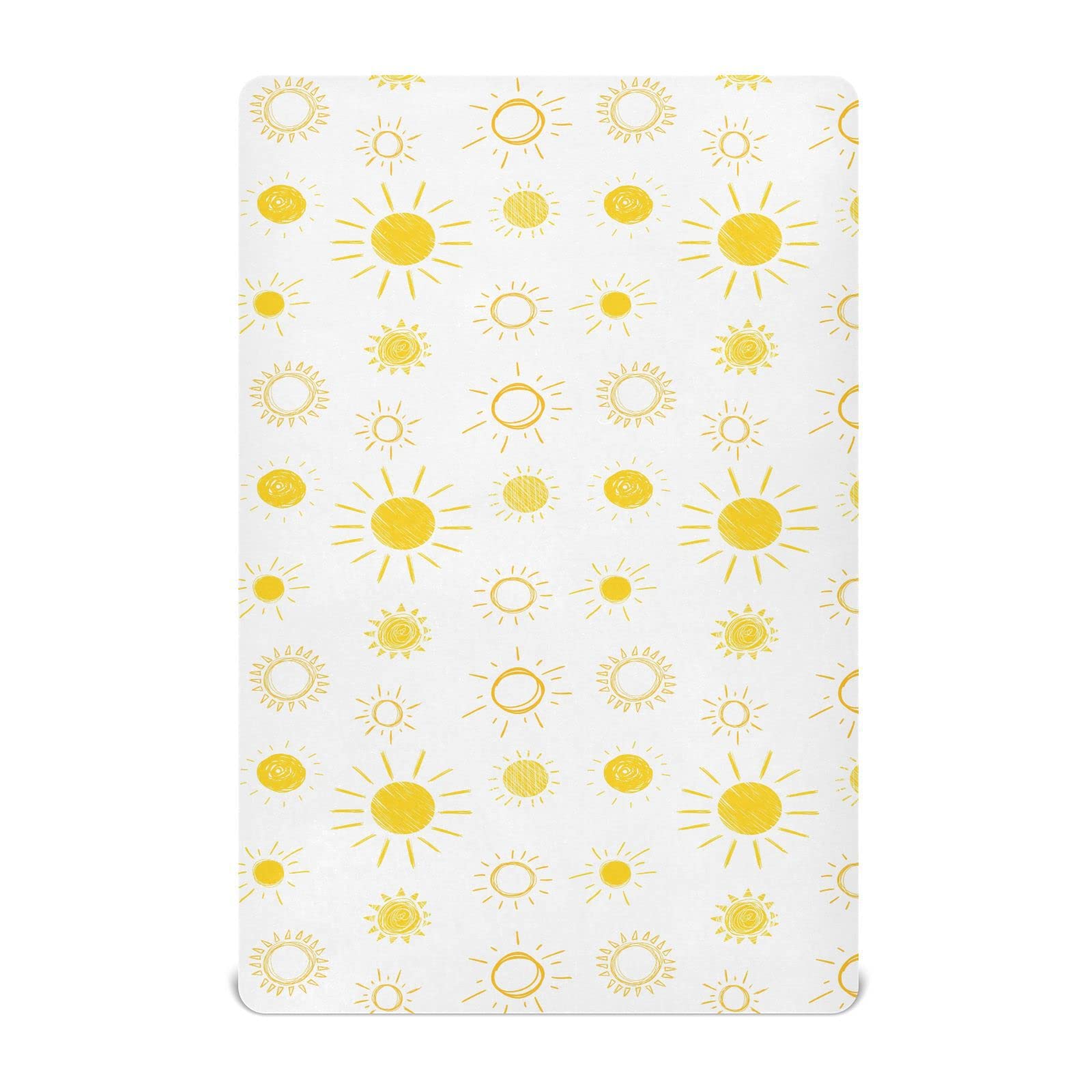 KICPOAY Sunny Stretchy Playard Sheet fits 39x27 inches, keeping baby comfortable and safe