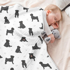KICPOAY swaddle used as receiving blanket or burp cloth