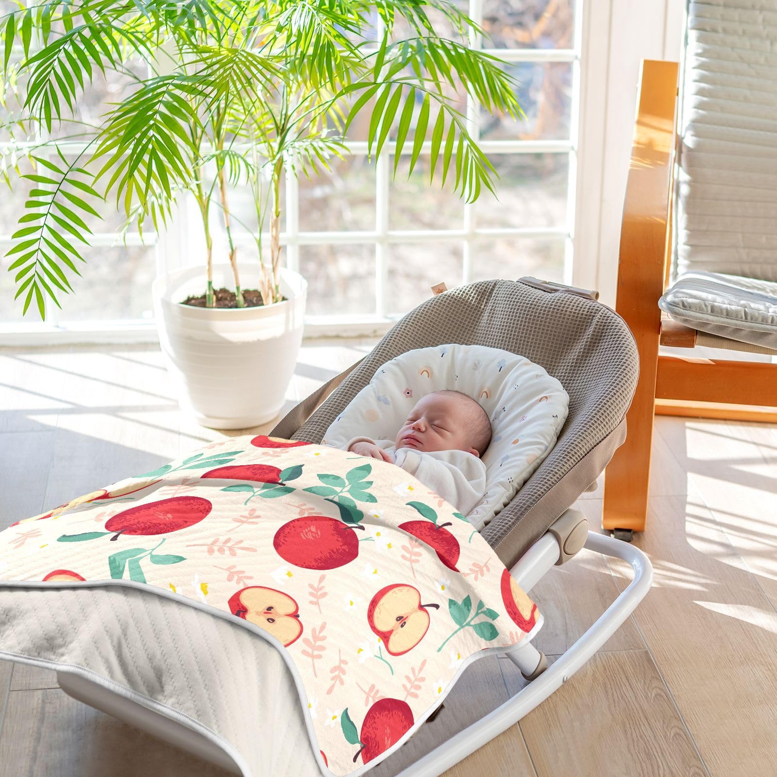 KICPOAY apples and leaves design adds charm to baby moments.