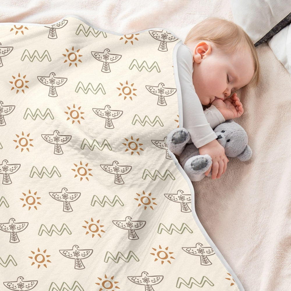KICPOAY swaddle size 30x40-inch shown laid flat for versatility