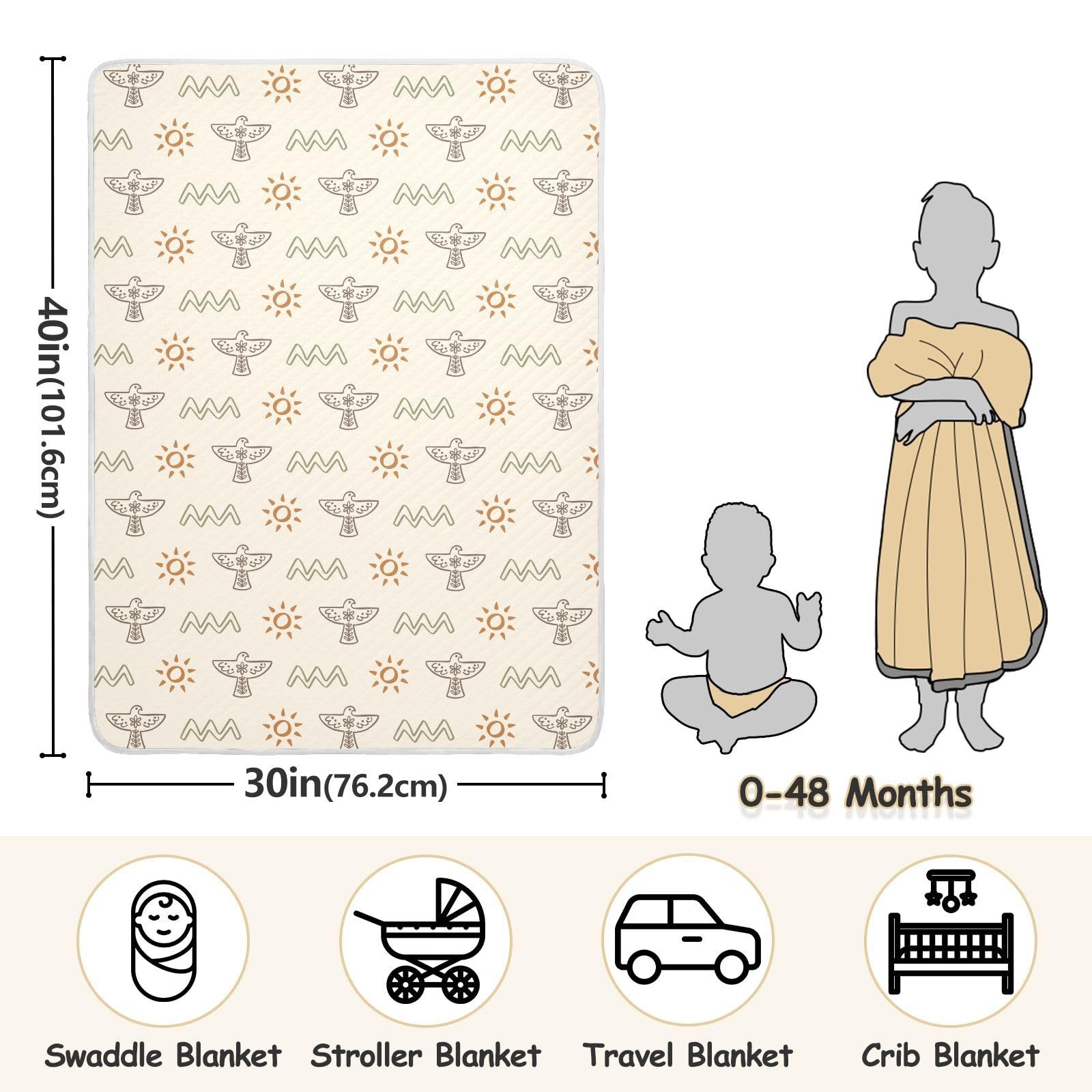 KICPOAY unisex-design swaddle displayed as gender-neutral option