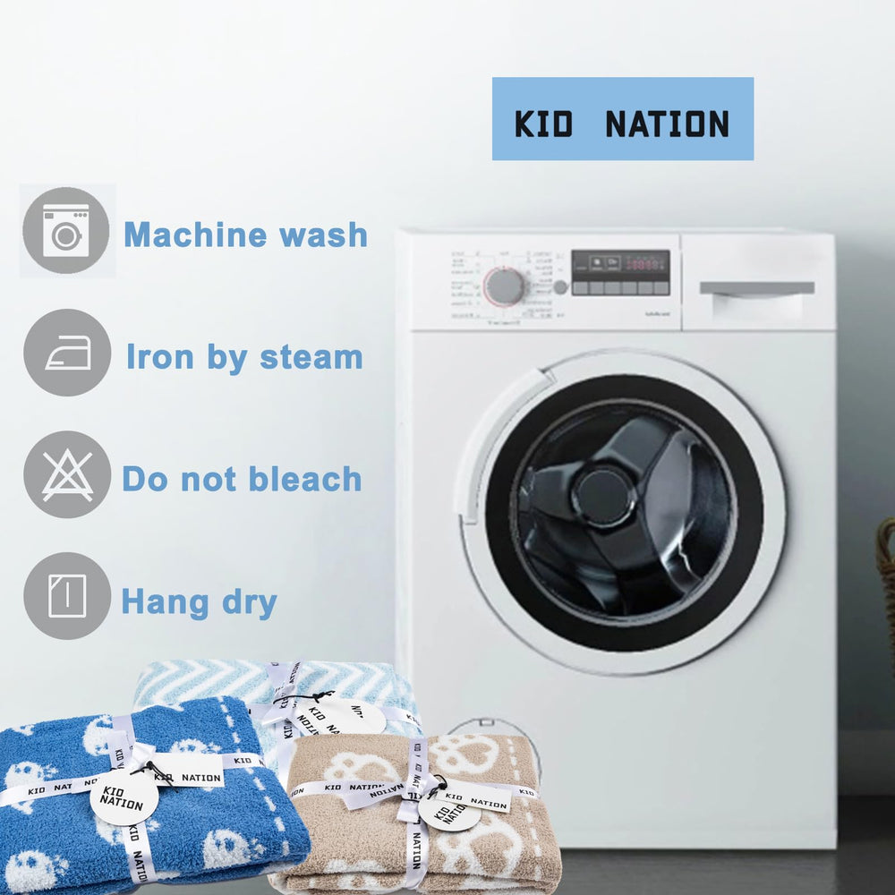 Kid Nation packaged blanket with ribbon makes a lovely gift.