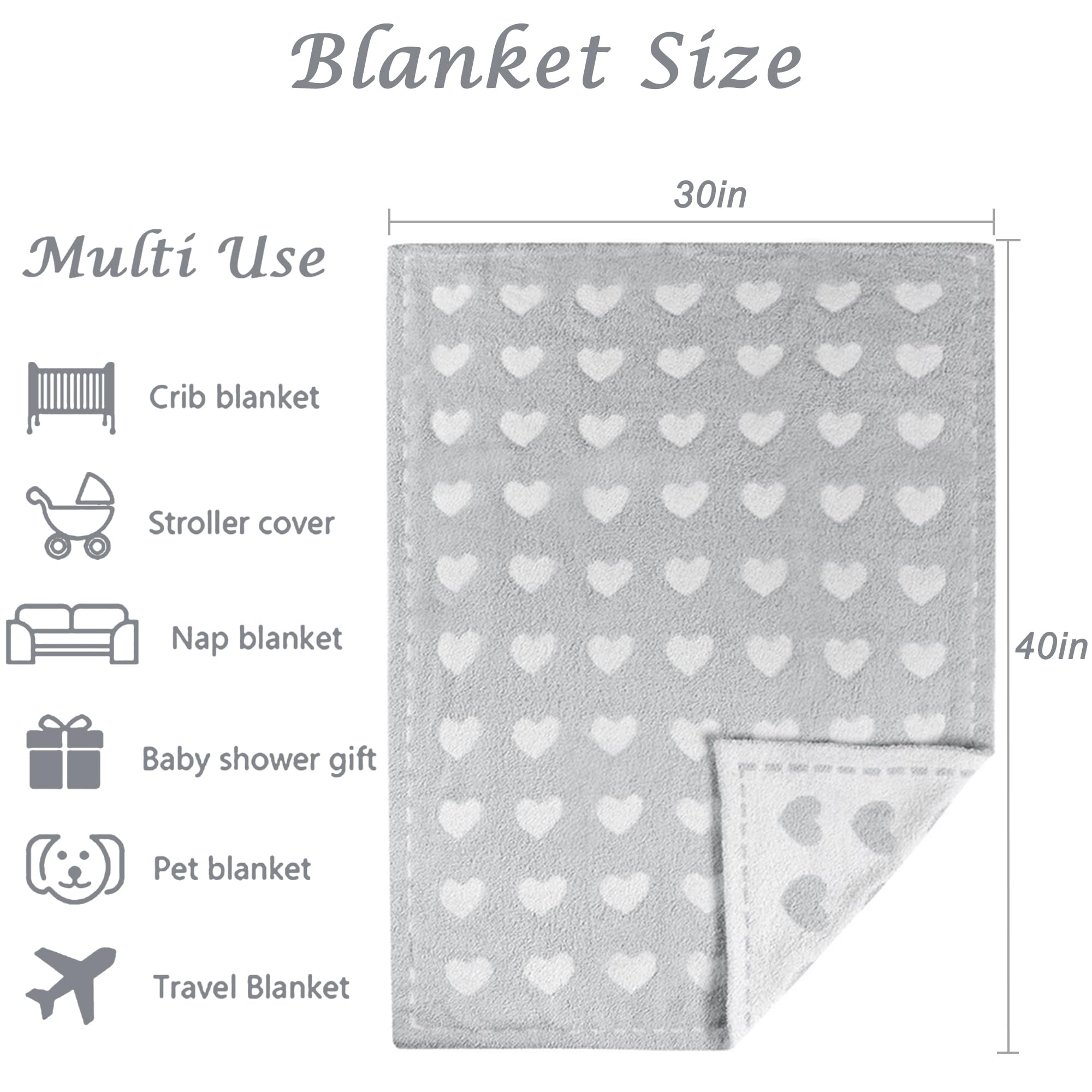 Kid Nation blanket back side shows different heart tones for toddler naps.