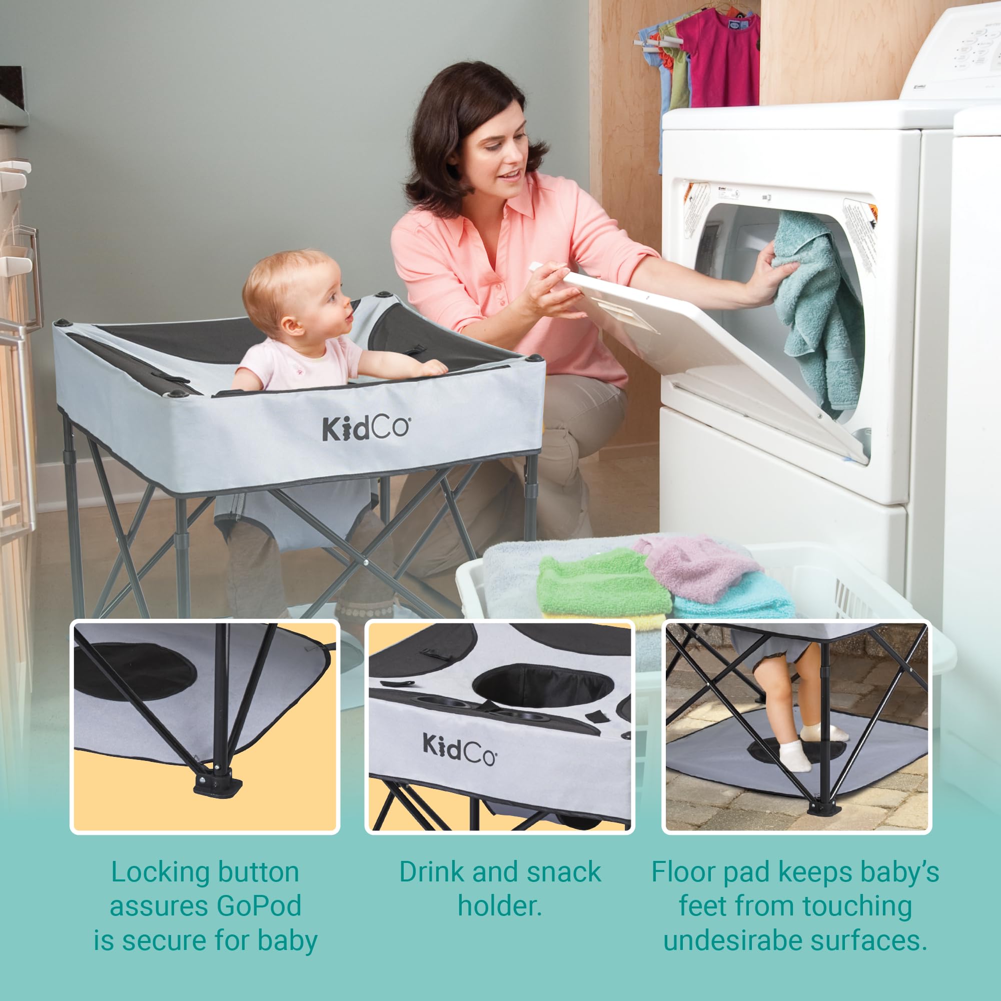 GoPod with adjustable height seat ready for growing child use.