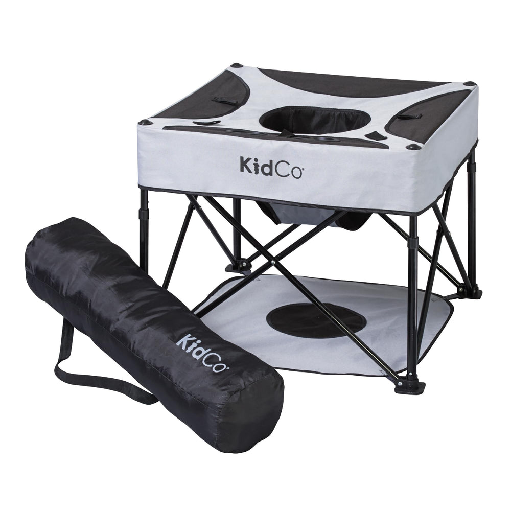 KidCo GoPod folded flat for easy packing during travel.