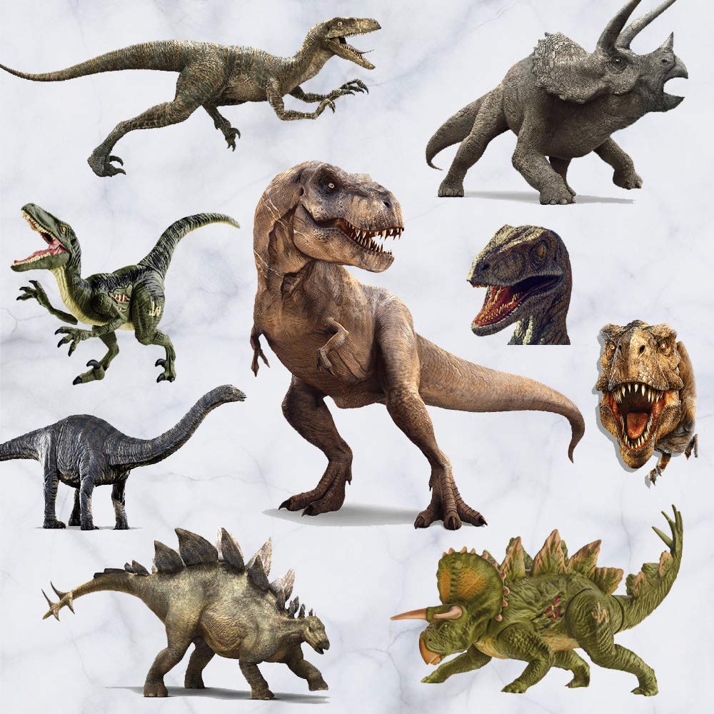 Kiddale 3D watercolour dinosaur sheet for vibrant room decor.