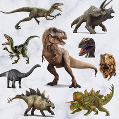 Kiddale 3D watercolour dinosaur sheet for vibrant room decor.