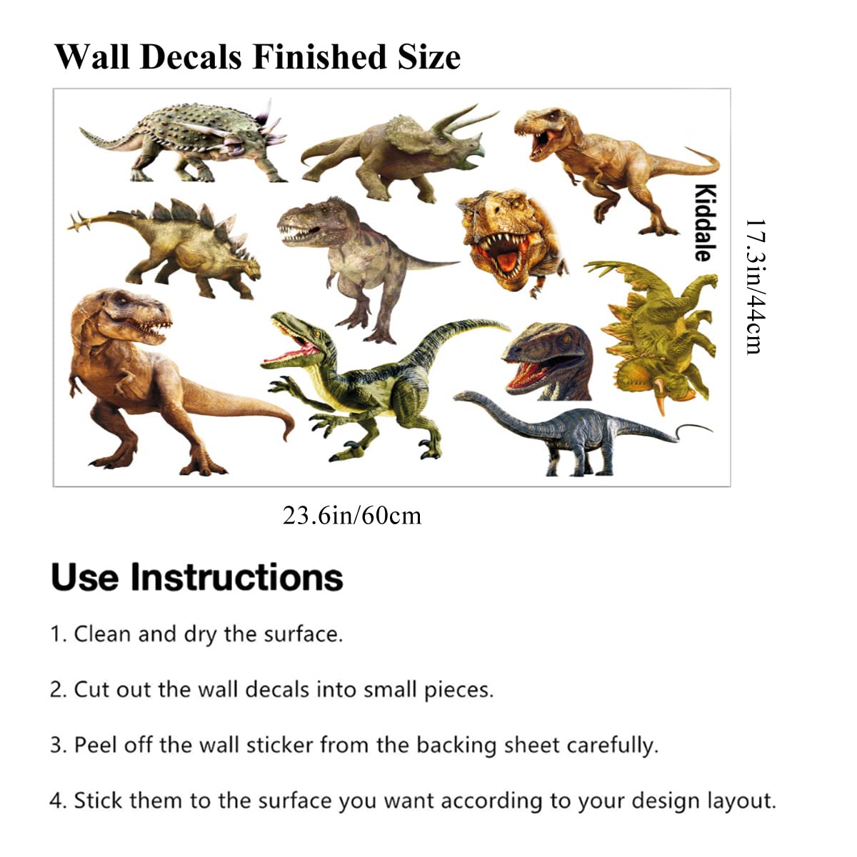 Kiddale dinosaur decor suitable for walls and doors