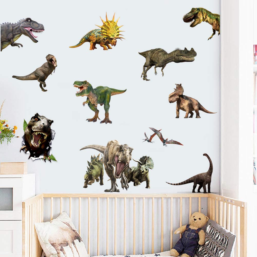 Kiddale dinosaur decals, removable without wall damage