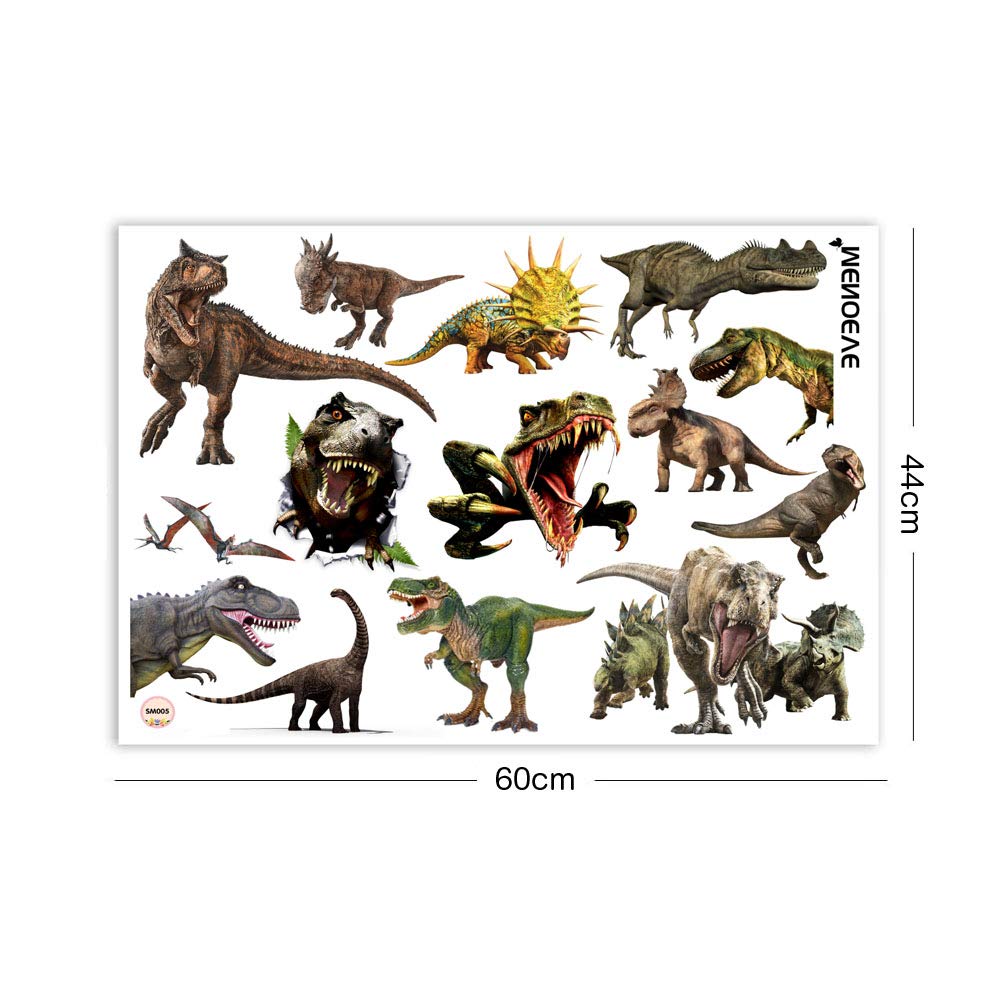 Kiddale dinosaur wall stickers, durable and sun-block for long-lasting decor