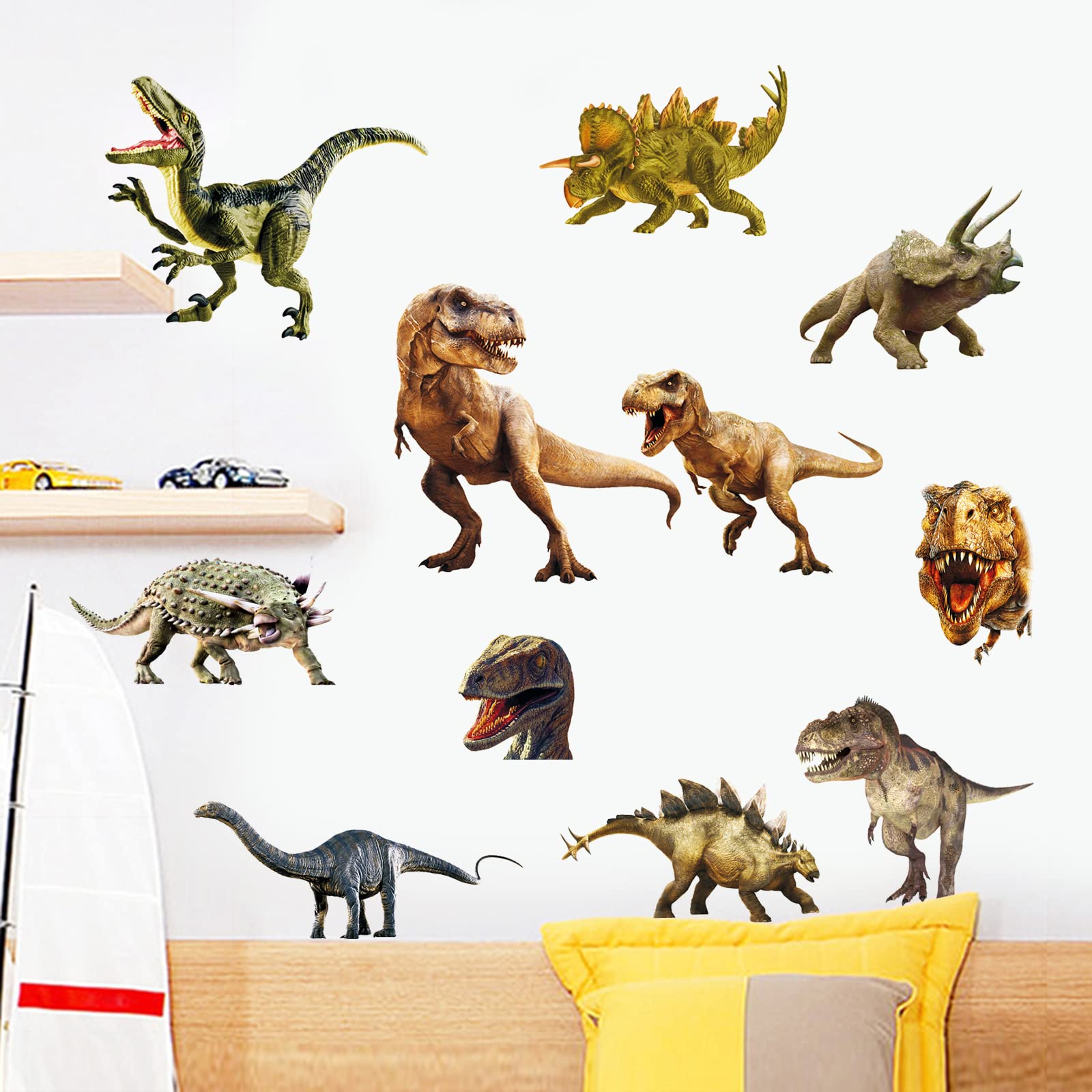 Kiddale dinosaur world decal for kids' bedroom walls