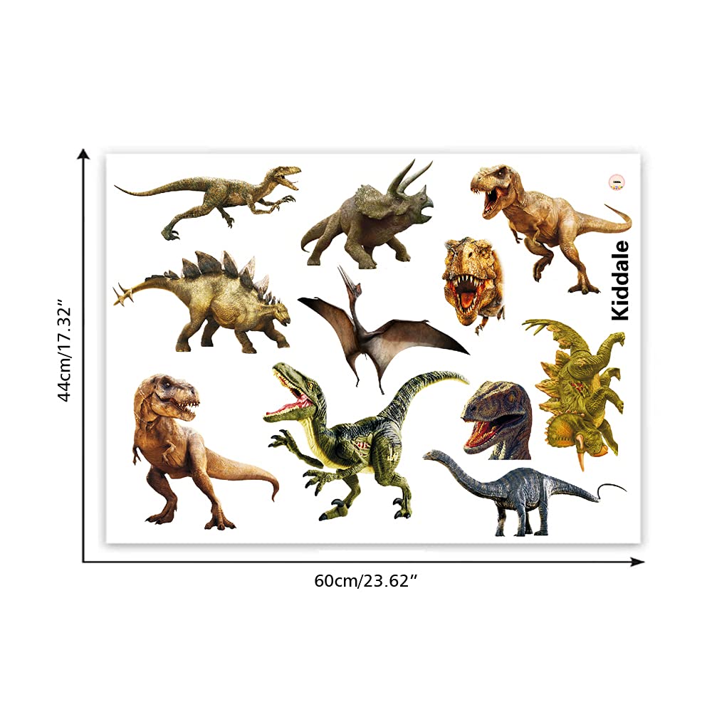 Close-up of embossed 3D texture on Kiddale dinosaurs.