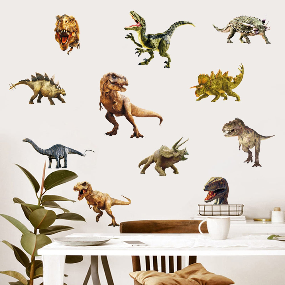 Kiddale removable wall art dinosaurs for smooth surfaces