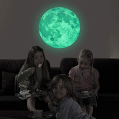 Kiddale self-adhesive moon sticker sticks easily to clean surfaces for quick setup.