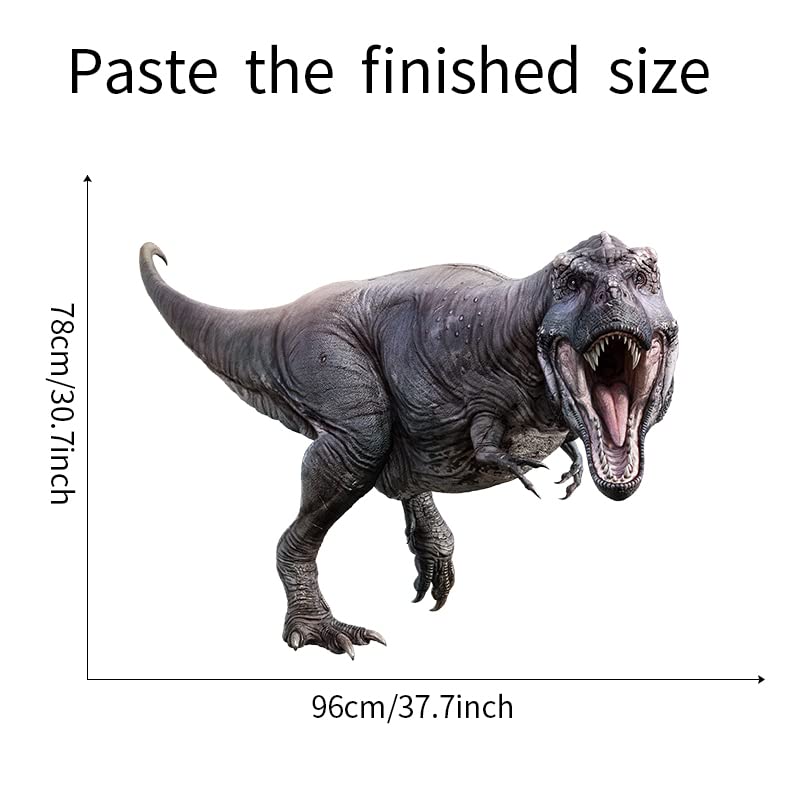 Kiddale Tyrannosaurus peel-stick setup is simple and reusable for flexible decorating.