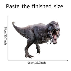 Kiddale Tyrannosaurus peel-stick setup is simple and reusable for flexible decorating.