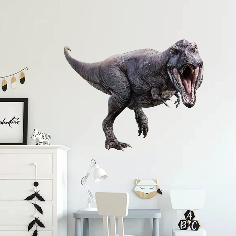 Kiddale Tyrannosaurus decor brightens playroom and classroom spaces.