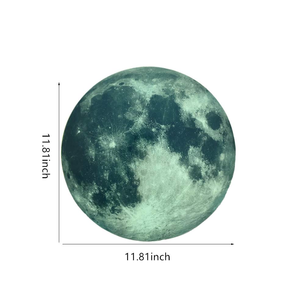 Kiddale waterproof PVC moon wall art withstands daily use in kids' rooms.