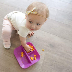 Kiddiebites 100% silicone plate with safe pigments for reliable use.
