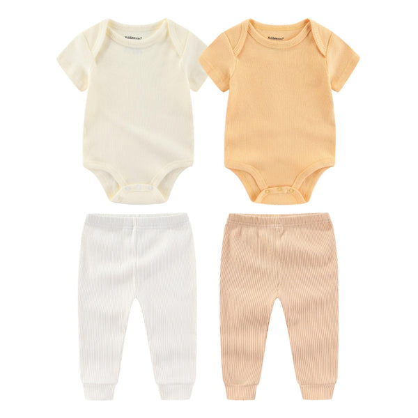 Kiddiezoom newborn layette close-up of soft cotton fabric.