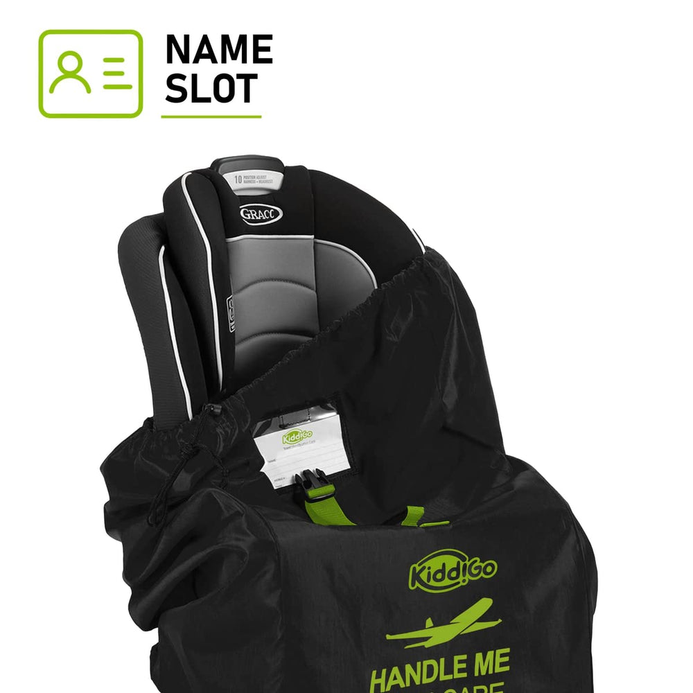 Kiddigo bag features drawstring closure and overlap clip for secure protection.