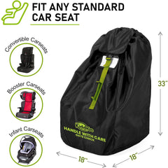 Kiddigo waterproof material shields car seat from dirt and moisture.