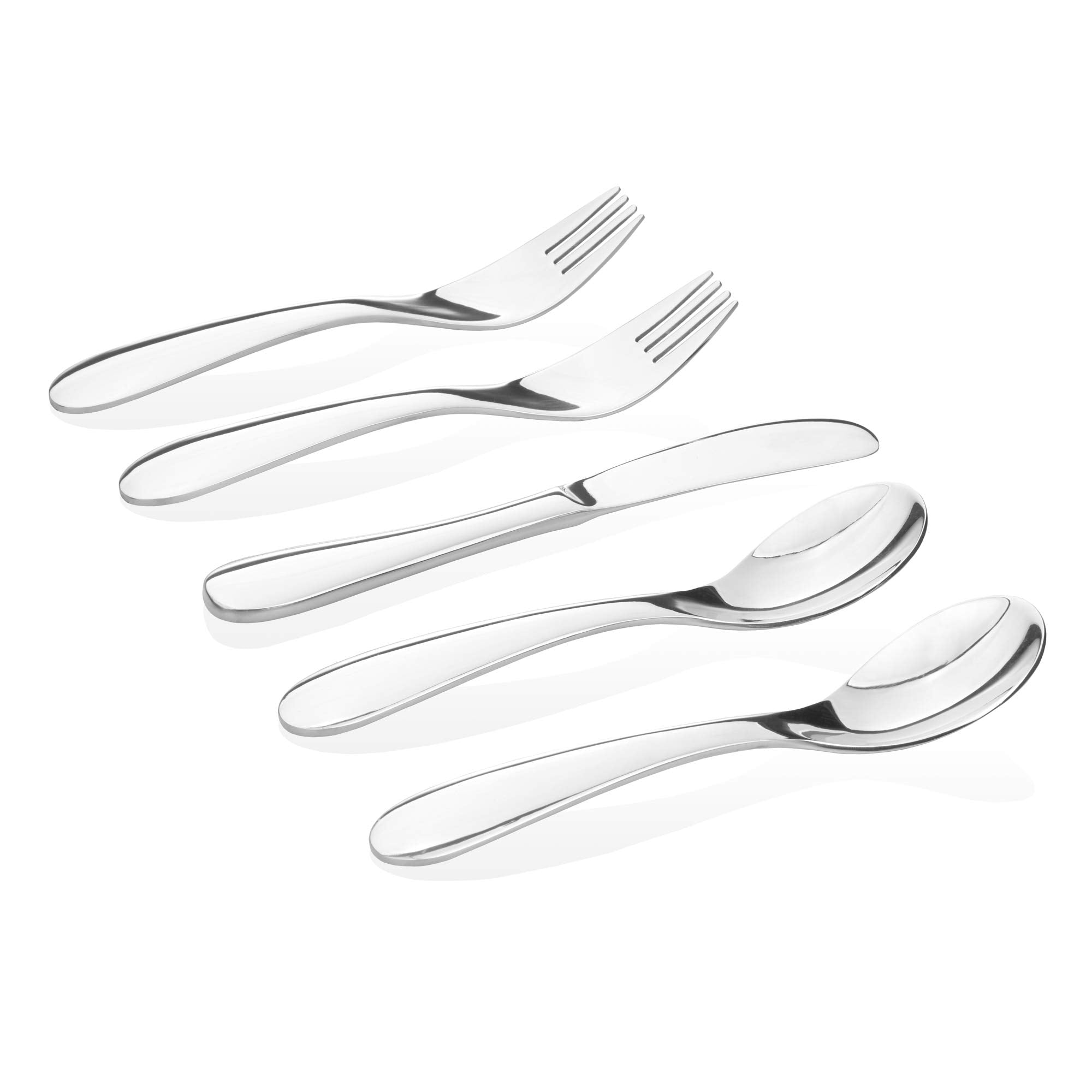 Kiddobloom kids utensils spoons offer a comfortable toddler grip for mealtime.