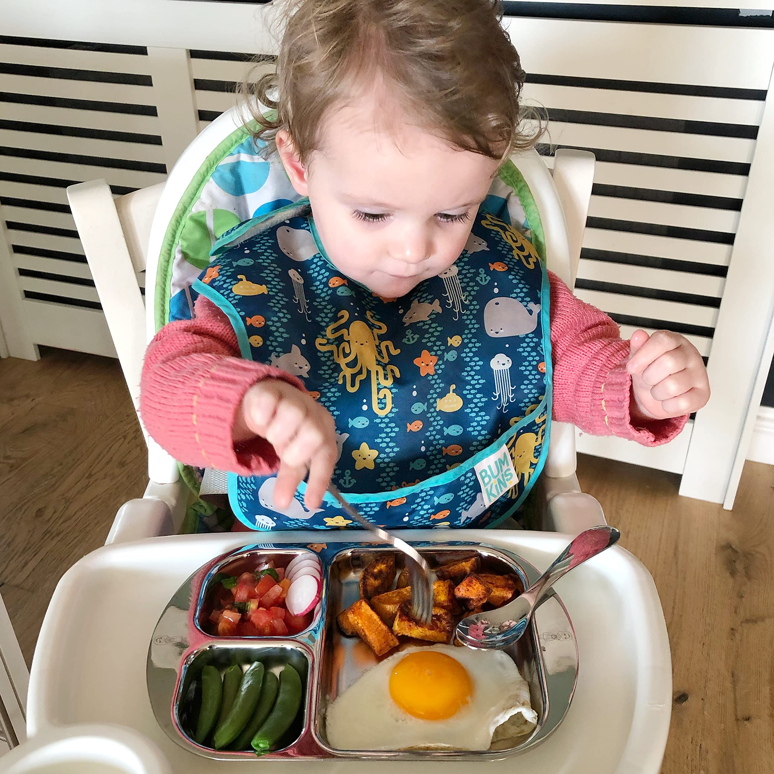 Kiddobloom stainless steel handles ensure durable, long lasting use.