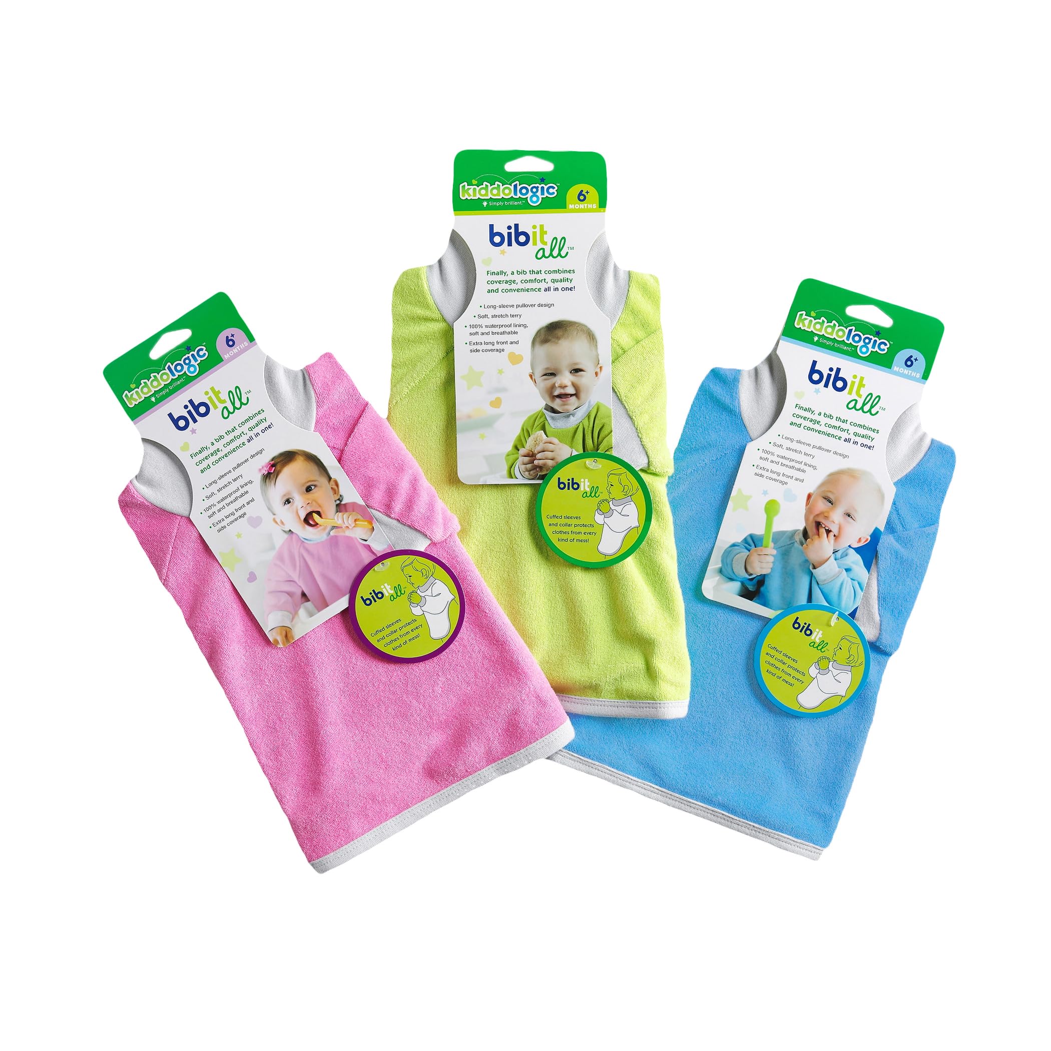 Kiddologic Bibit-all keeps outfits cleaner during messy meals.