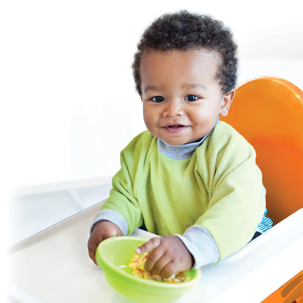 Kiddologic Bibit-all full coverage reaches the lap to keep outfits cleaner