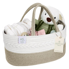 KiddyCare diaper caddy with handle lid for easy on-the-go diaper changes.