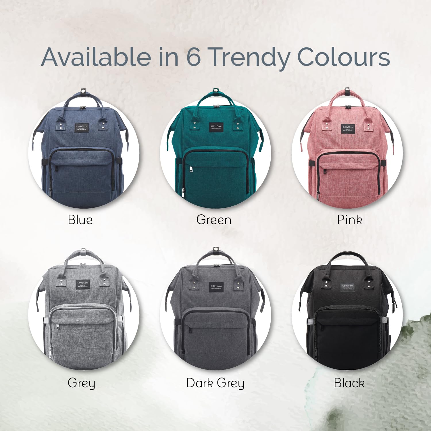 KiddyCare Diaper Bag Backpack is easy to wipe clean after messes.