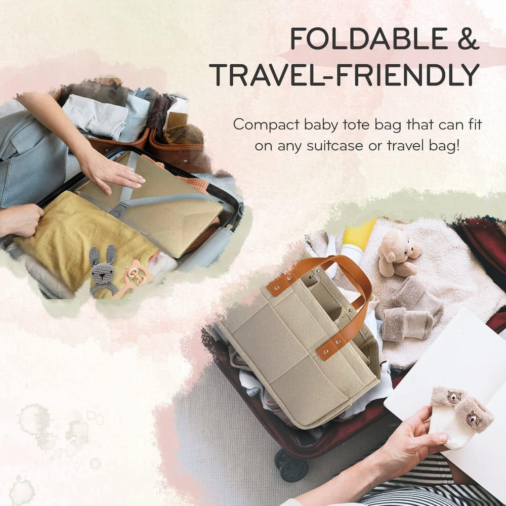 KiddyCare durable, washable diaper caddy simplifies cleanup after messy days.