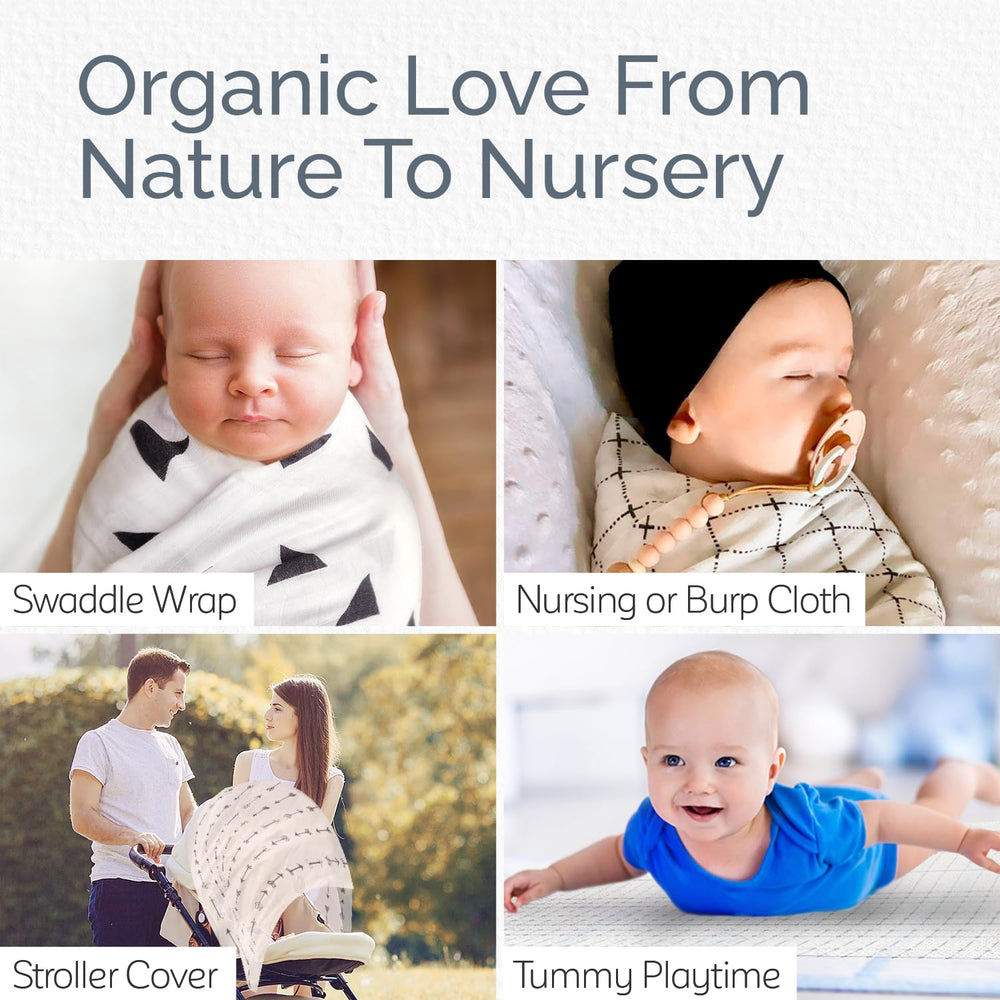 KiddyCare swaddle blankets stacked for travel readiness and easy packing