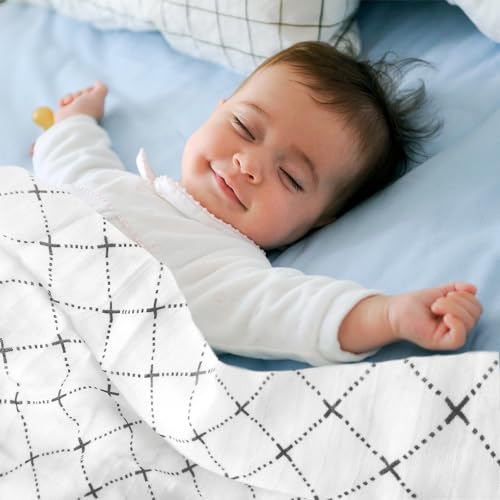 KiddyCare four-pack swaddle blankets, versatile newborn essential for parents on the go